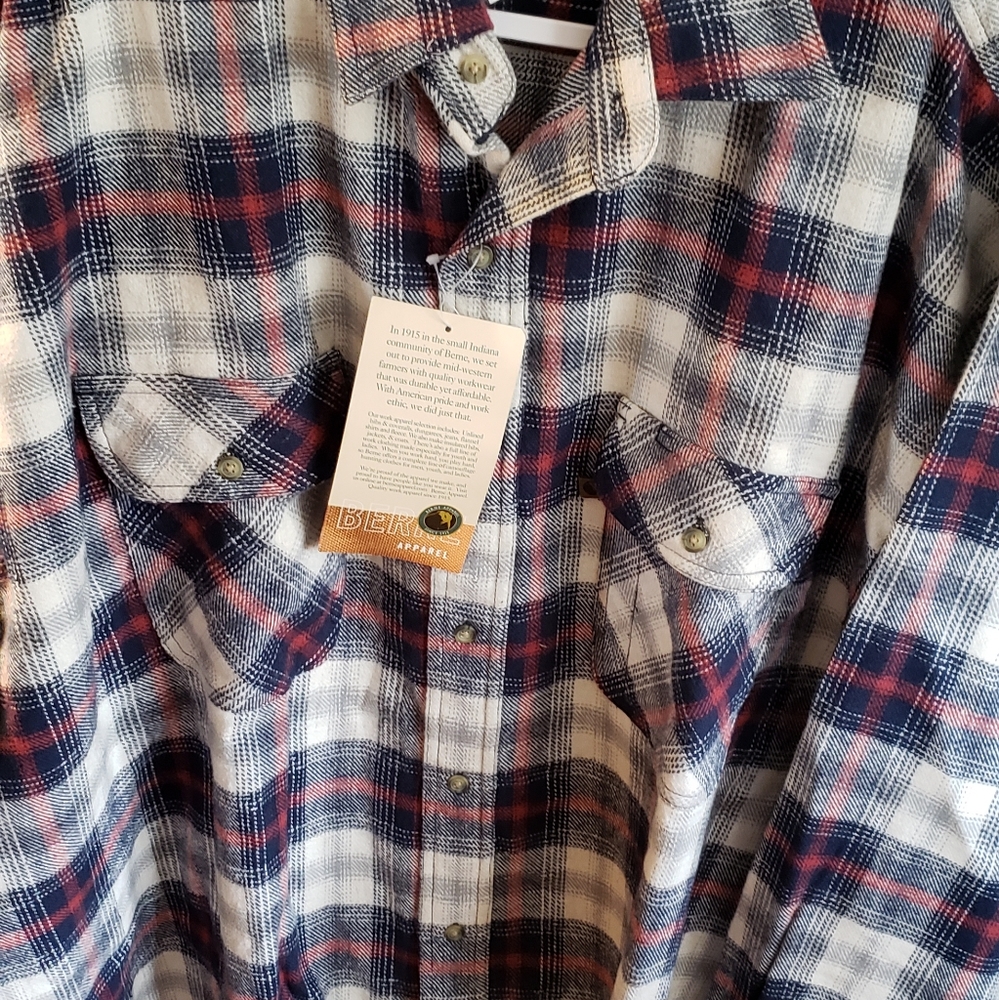 Berne Apparel Men's Heavyweight Flannel Plaid Shirt